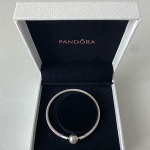 PANDORA Moments Mesh Bracelet Sterling Silver